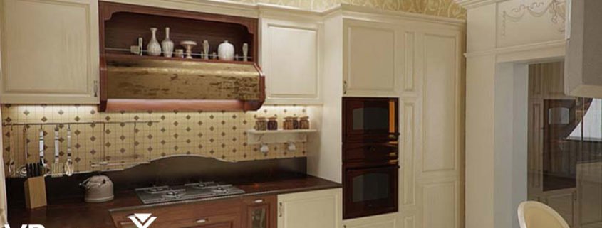 3D visualization of cabinet furniture in the interiors