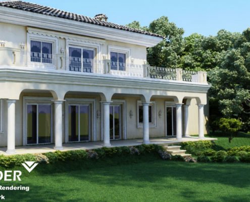 3D visualization of the country house interior