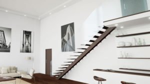 3D visualization of the interior of the apartment