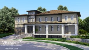 Detailed architectural renderings