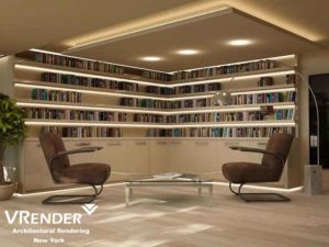 3d architectural rendering services. Library Project Seattle