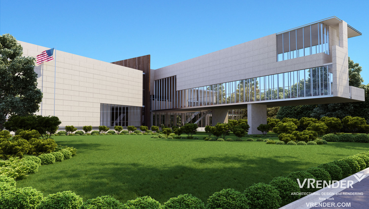 facade of the plant render