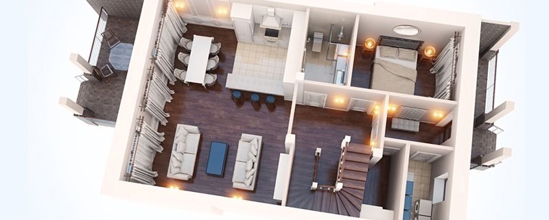 3D Floor Plan Rendering for Real Estate | Vrender Architectural Rendering  and 3D Animation Services